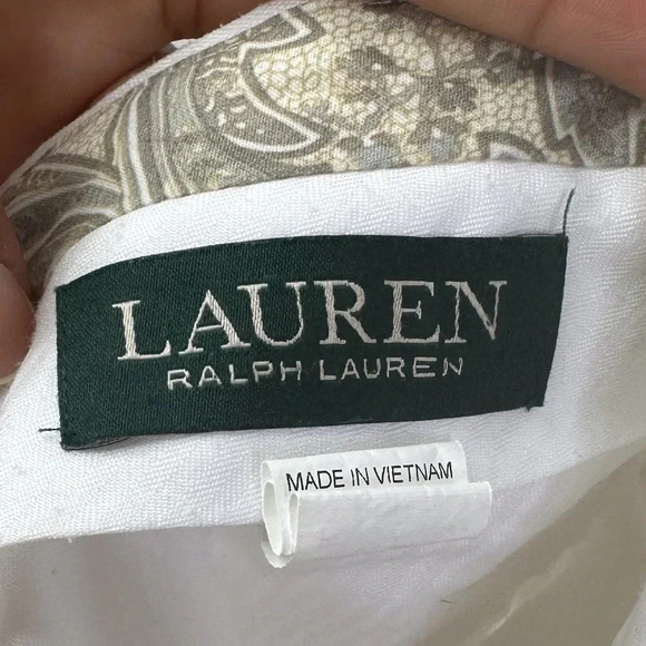 Lauren Ralph Lauren white 100% Linen Trouser Pants size Large - Picture 8 of 11